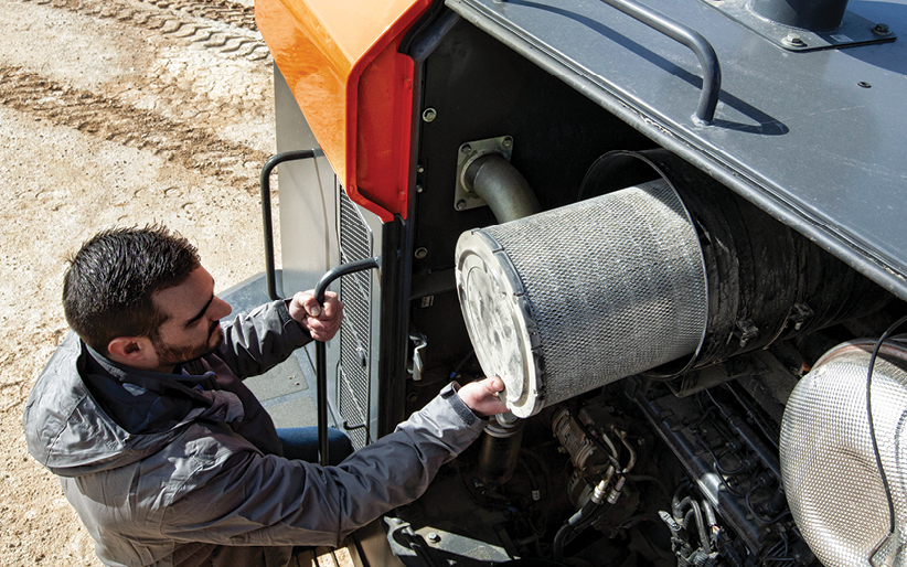 Routine maintenance like replacing filters can enhance construction equipment resale value.