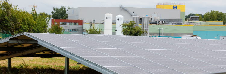 H&ouml;gan&auml;s joins the Science Based Targets initiative, der Solarpark von H&ouml;gan&auml;s in Ath, Belgien