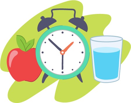 Stick to a routine of going to bed at a reasonable time, eat regularly and still make time to have fun and exercise.