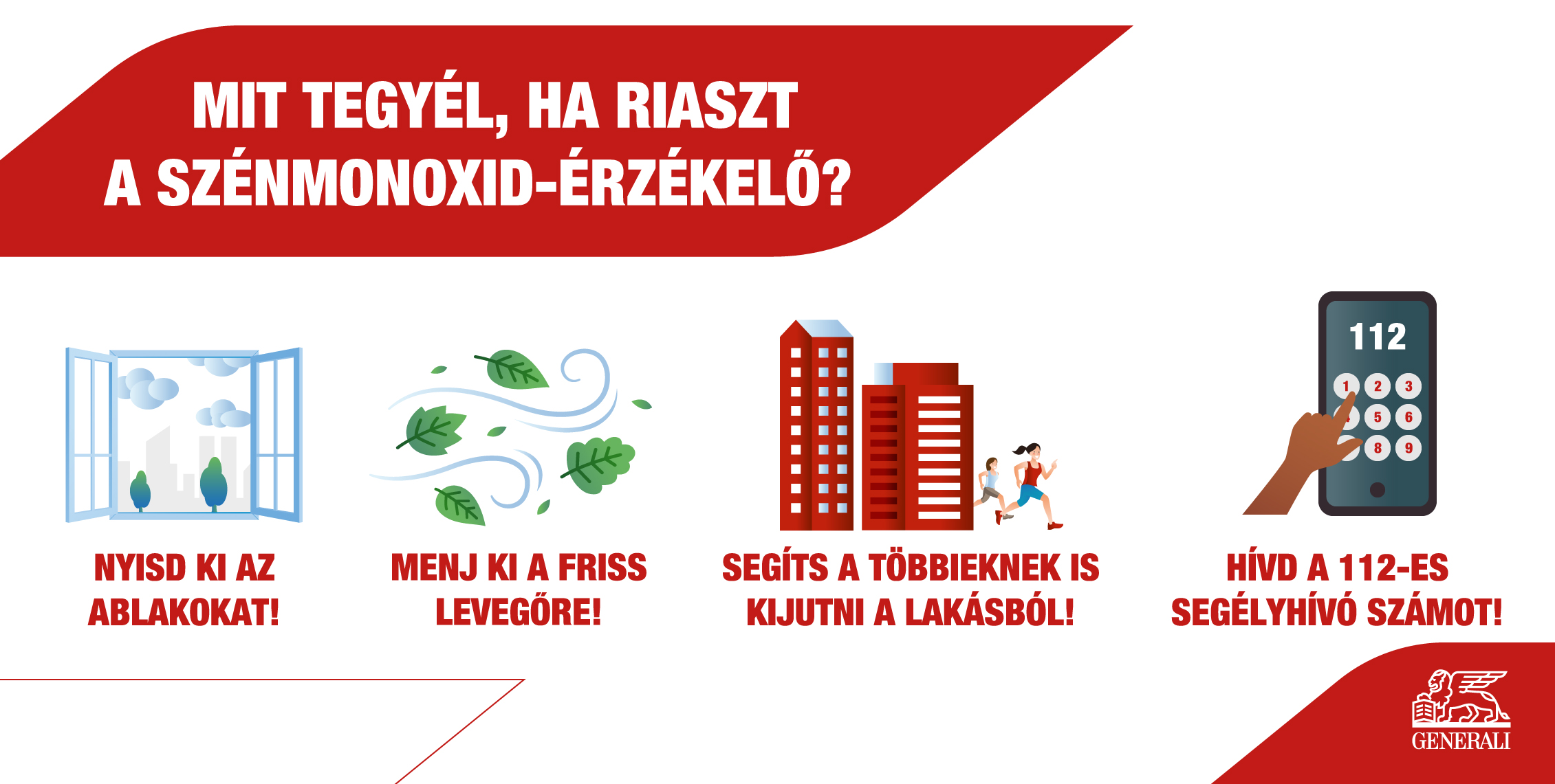 Mit tegyünk, ha riaszt a szénmonoxid-érzékelő? Ilyenor az elsődleges lépés, hogy mielőbb firss levegőhöz jussunk