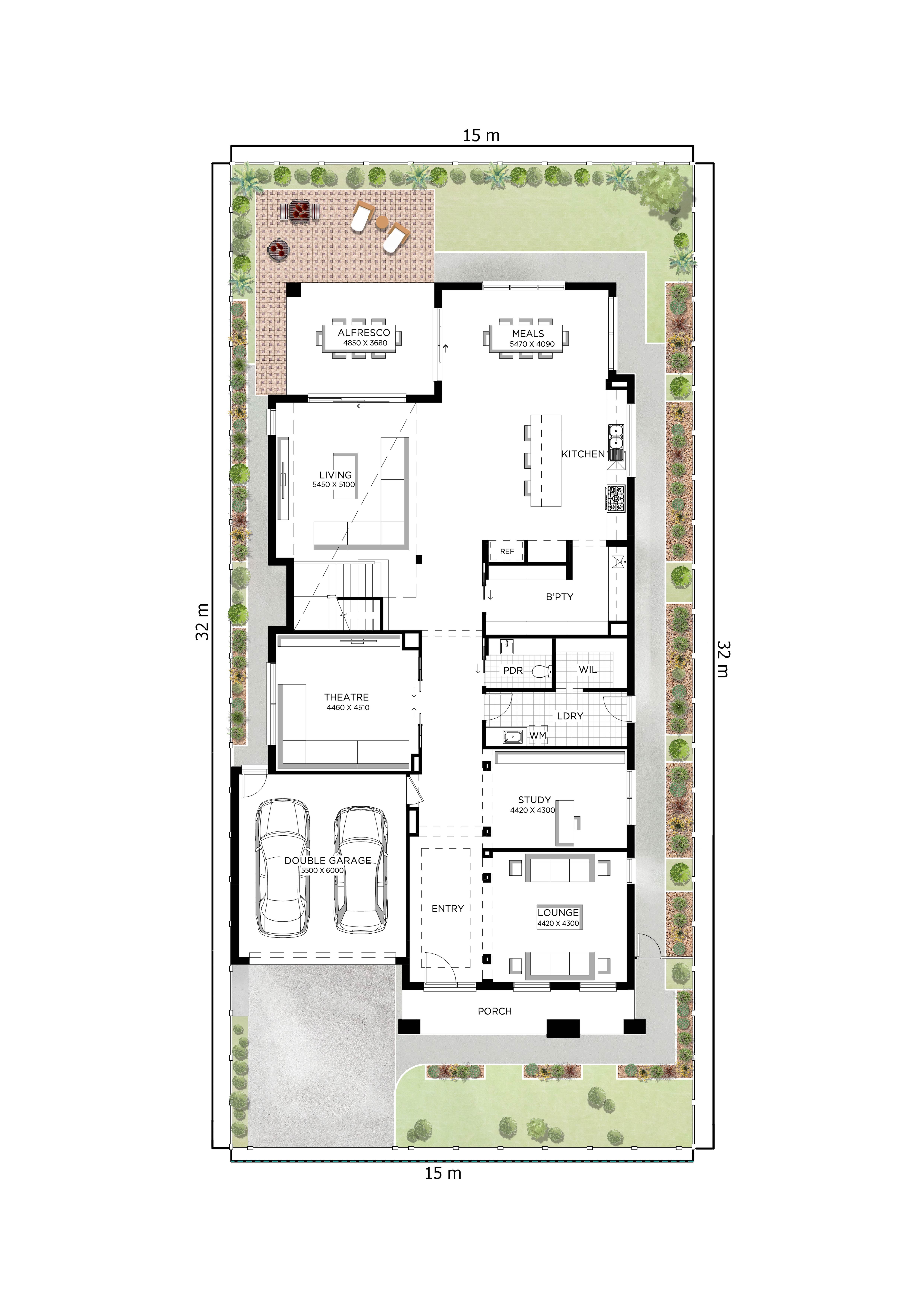Sorrento Grand Deluxe Theatre Atrium 59  (32.3) floor plan