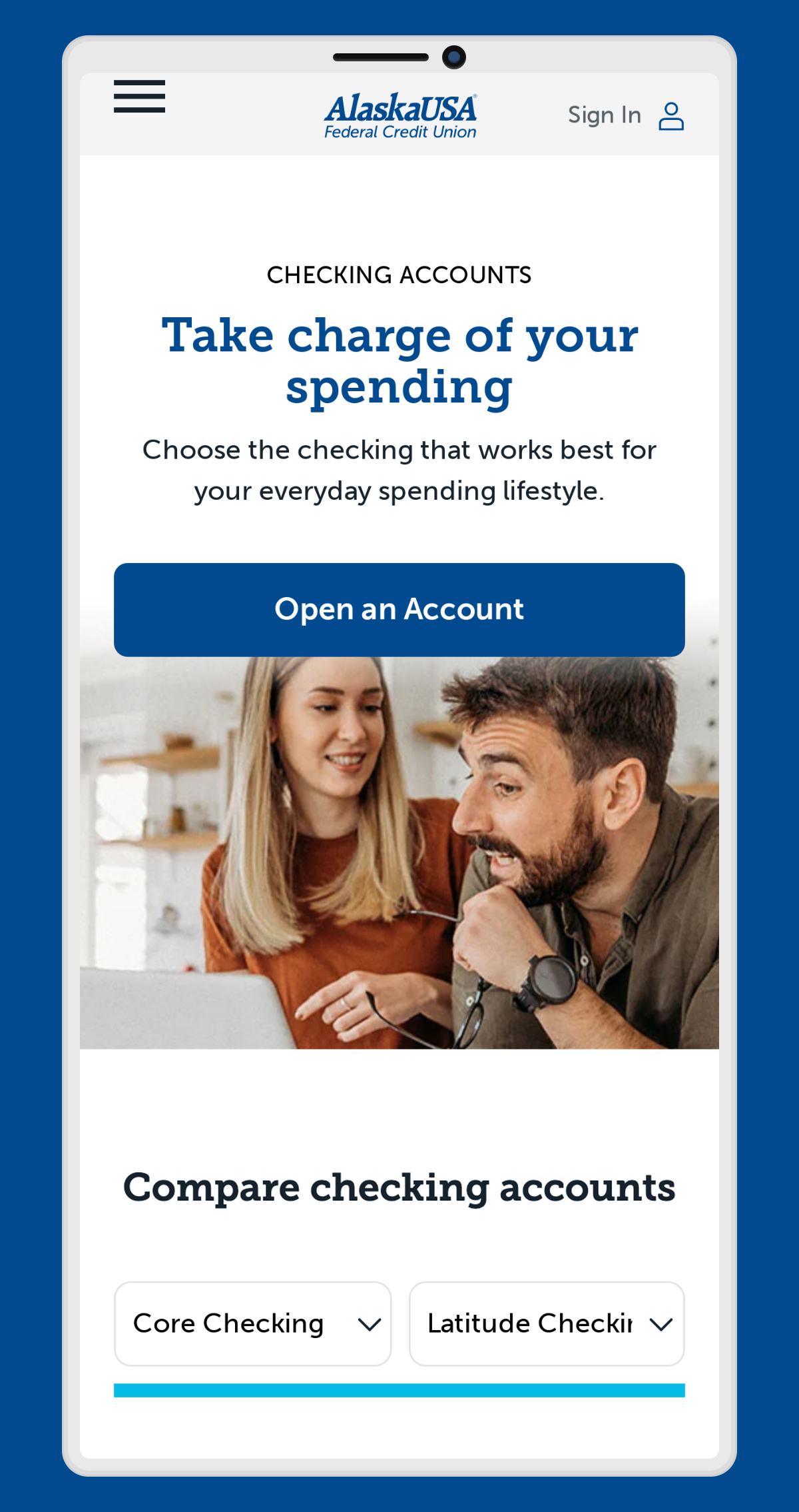 Skärmbild av AlaskaUSA mobilapp