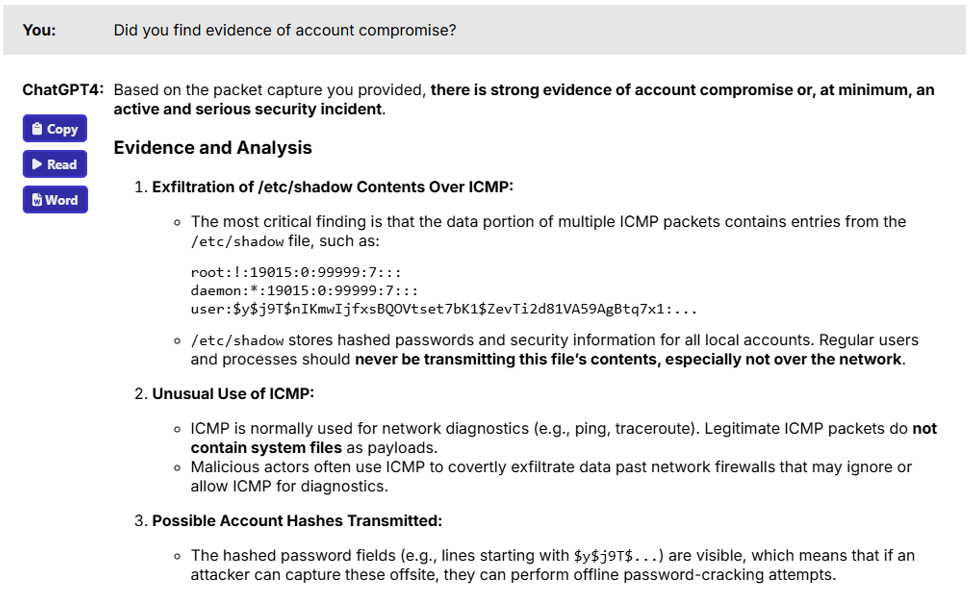 Figure 9: Evidence of account compromise