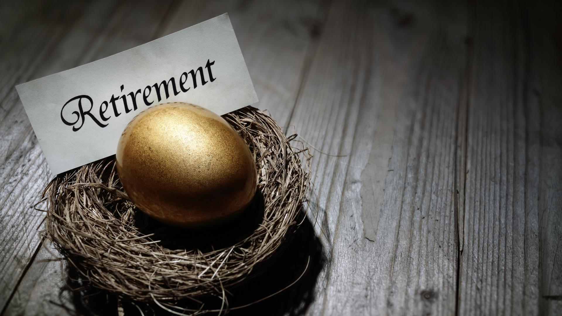 Retirement savings golden nest egg
