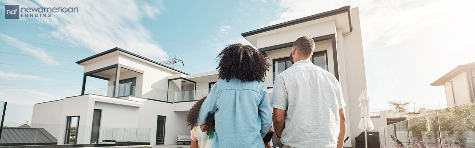 family looking at a house