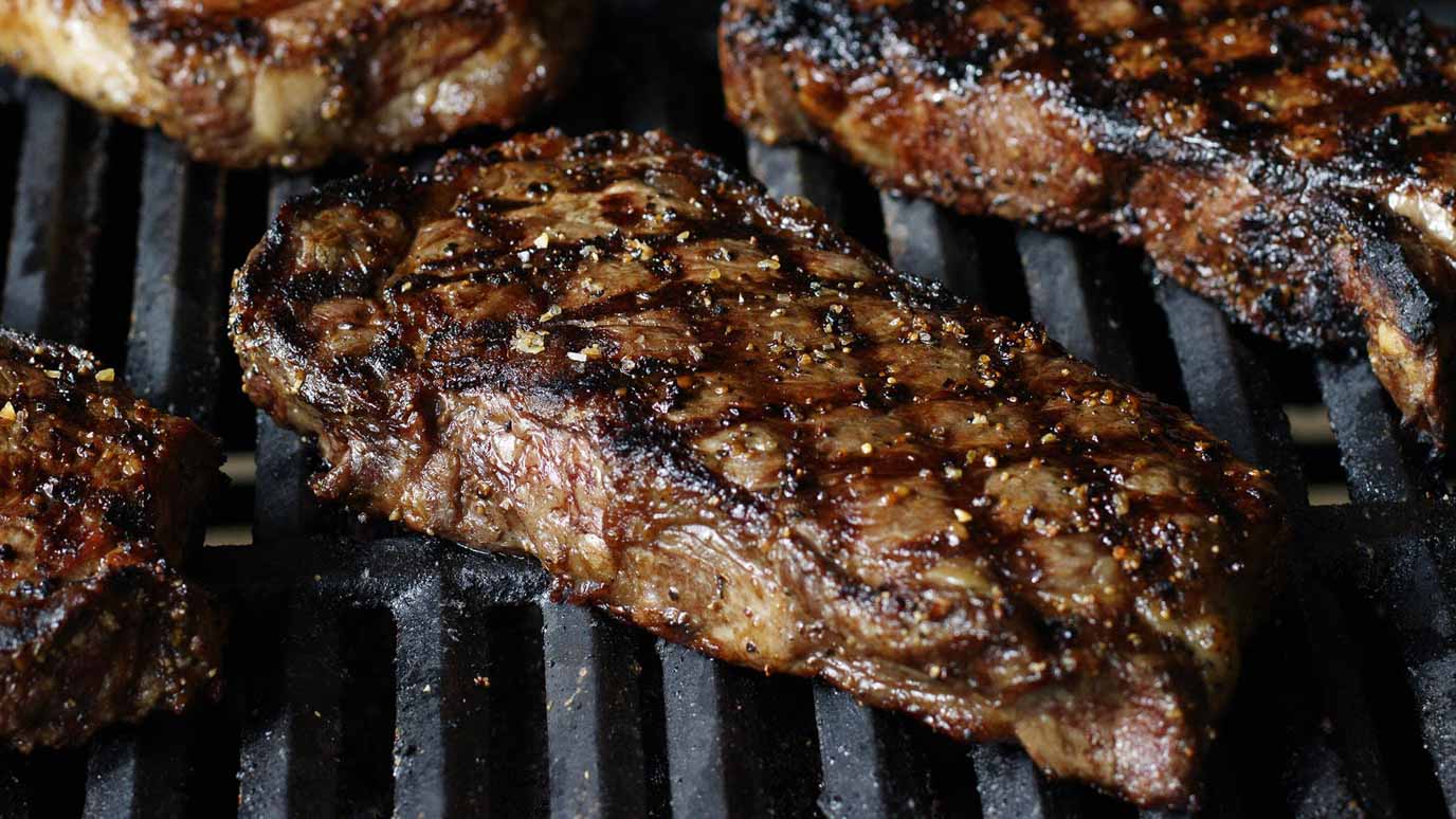 Grilled steak with Montreal Steak Marinade
