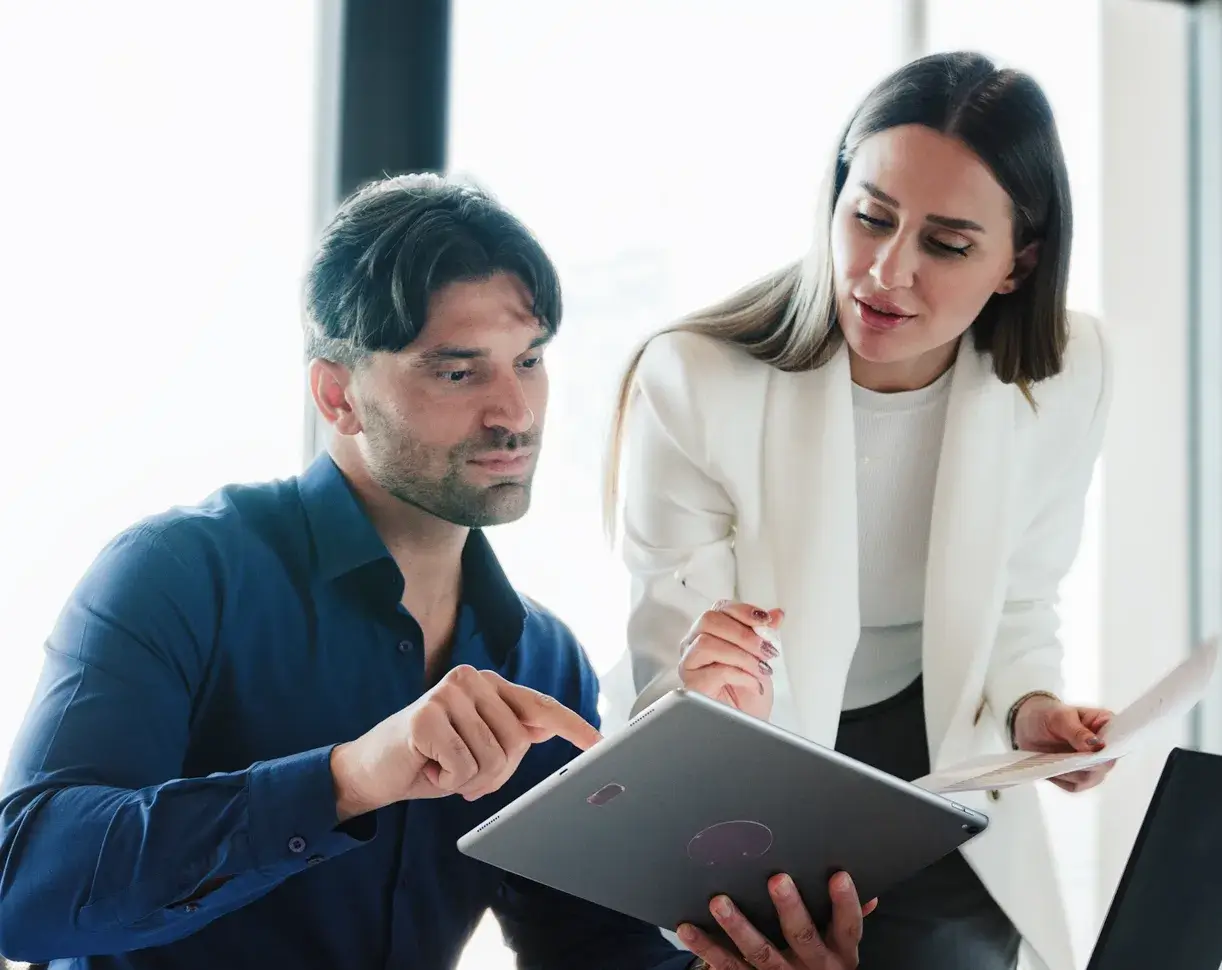 Business consultants strategize resource management to drive profitability