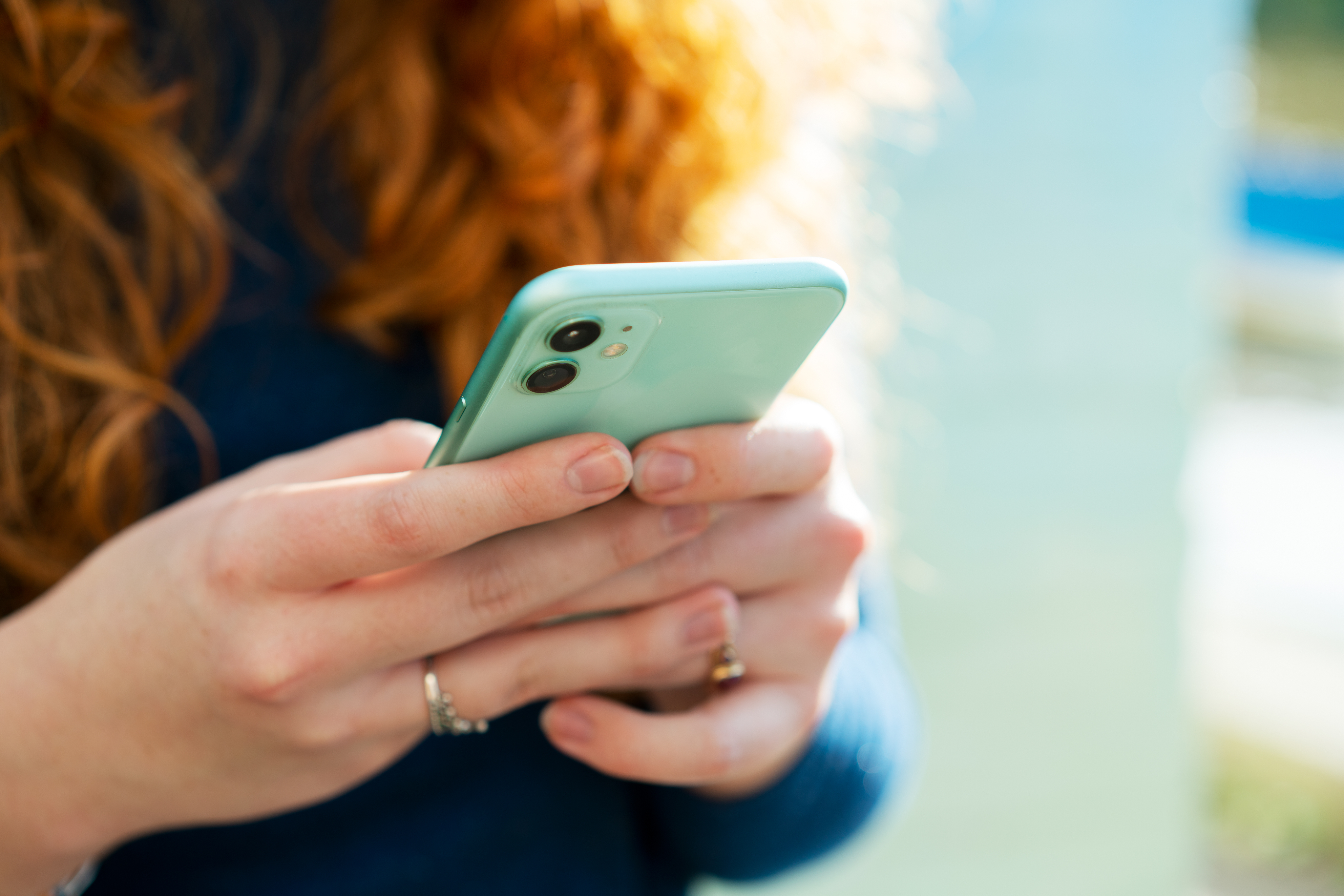 customer using mobile phone