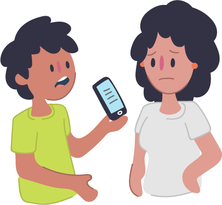Seek help from a trusted adult or Kids Helpline