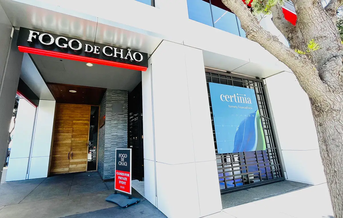 Certinia at Fogo de Chao - showcasing AI at Dreamforce 2023