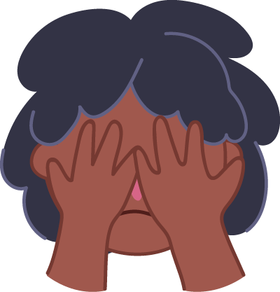 Child covering their face with their hands