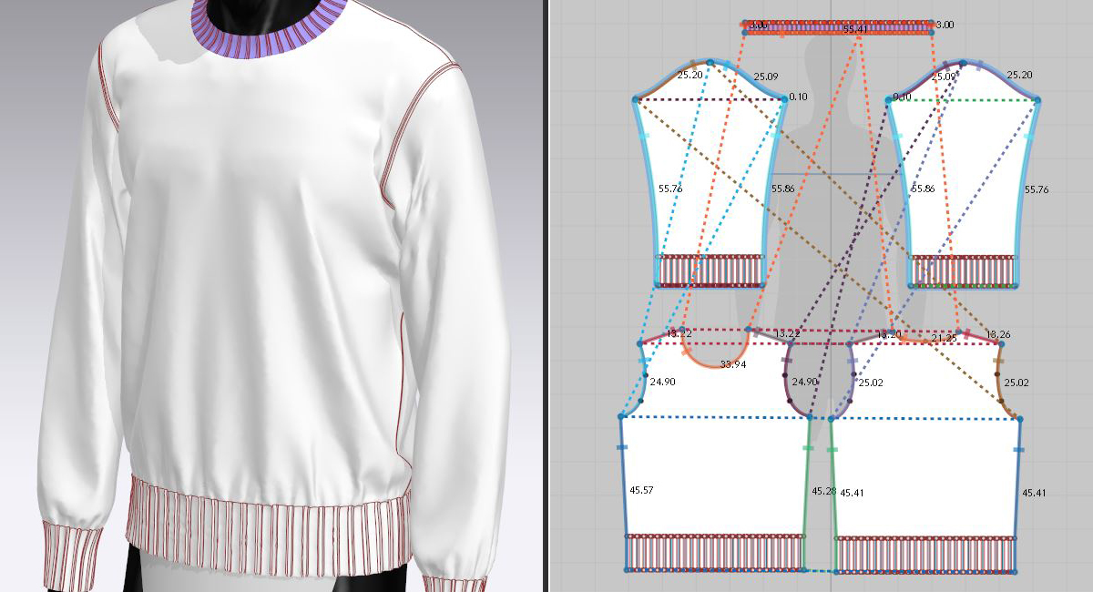 クロスシミュレーションを使ったアパレルCG制作