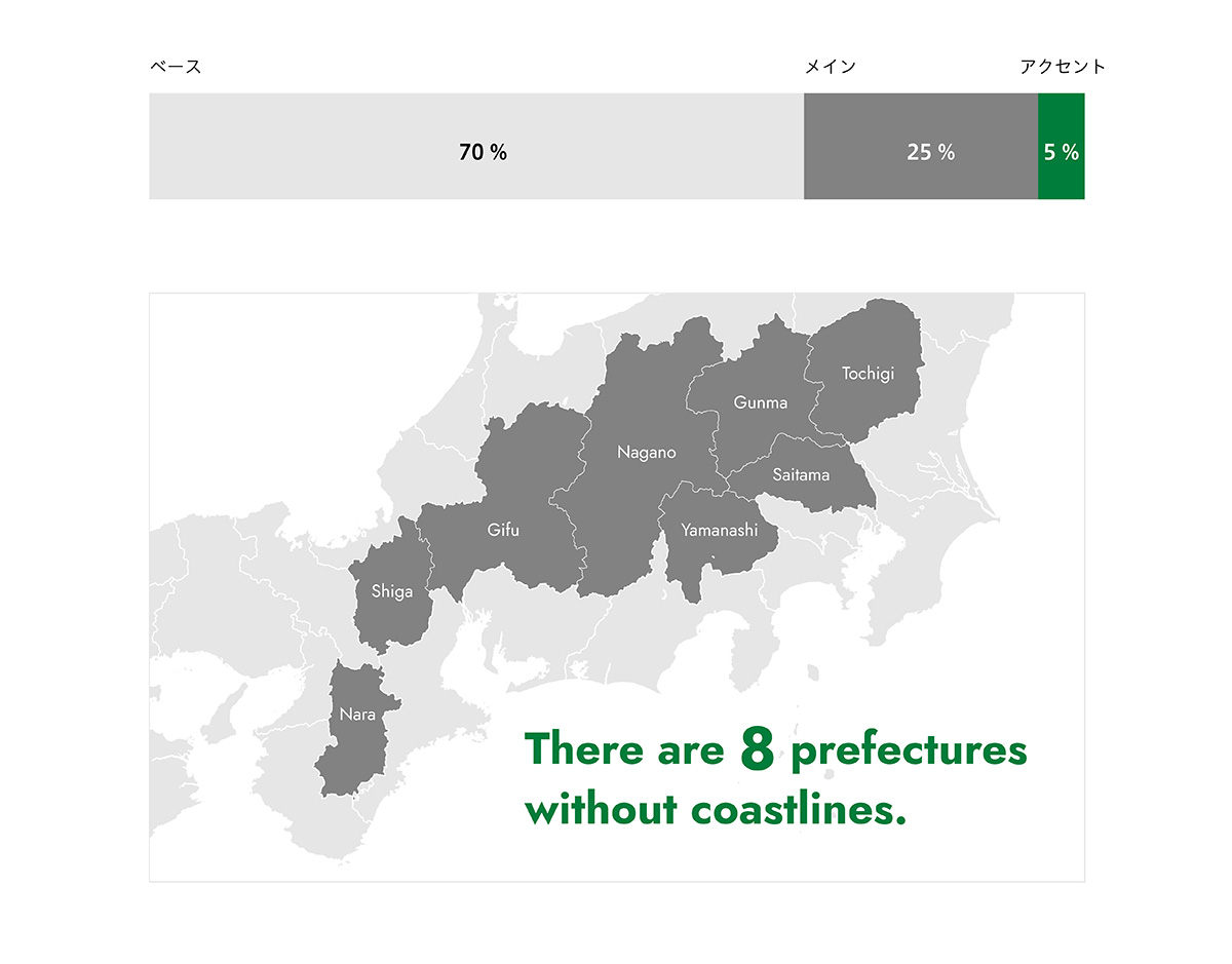色数のコントロールで「洗練」さを演出する