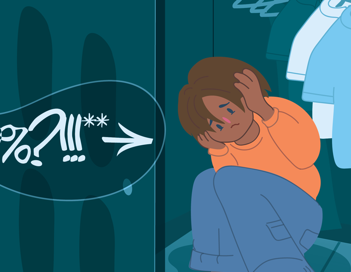 A child covering their ears.