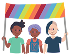 Learn about issues in LGBTIQ+ communities and help others learn about them too. You could attend a march for LGBTIQA+ ri