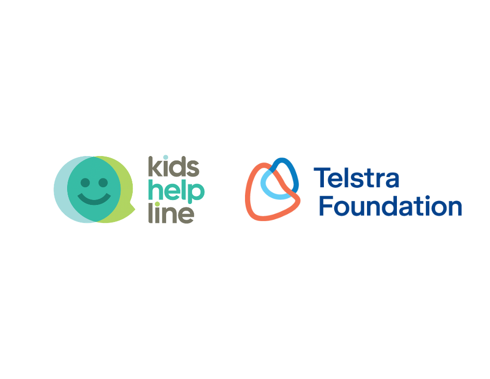 Kids Helpline and Telstra logos