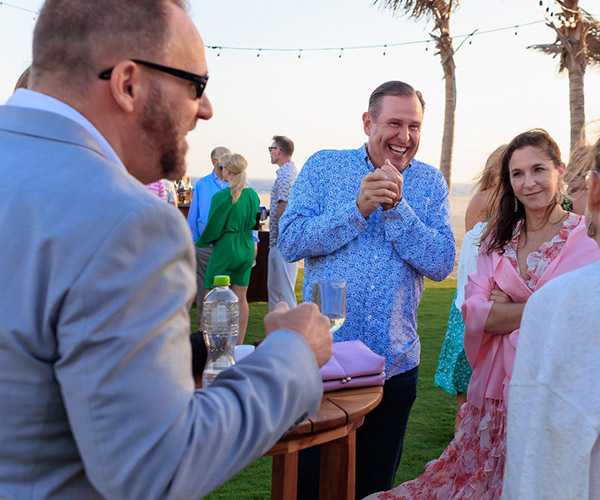 employees laughing at a company event