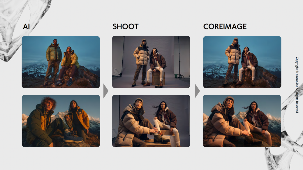 実験：AIのみで生成したビジュアル、スタジオで撮影したビジュアル