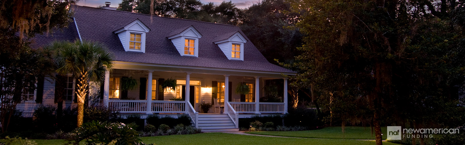 serene house at night
