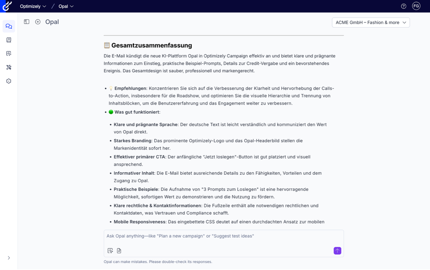 Opal Chat Beispiel 
