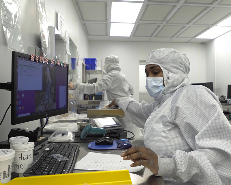 Materion employee researching work