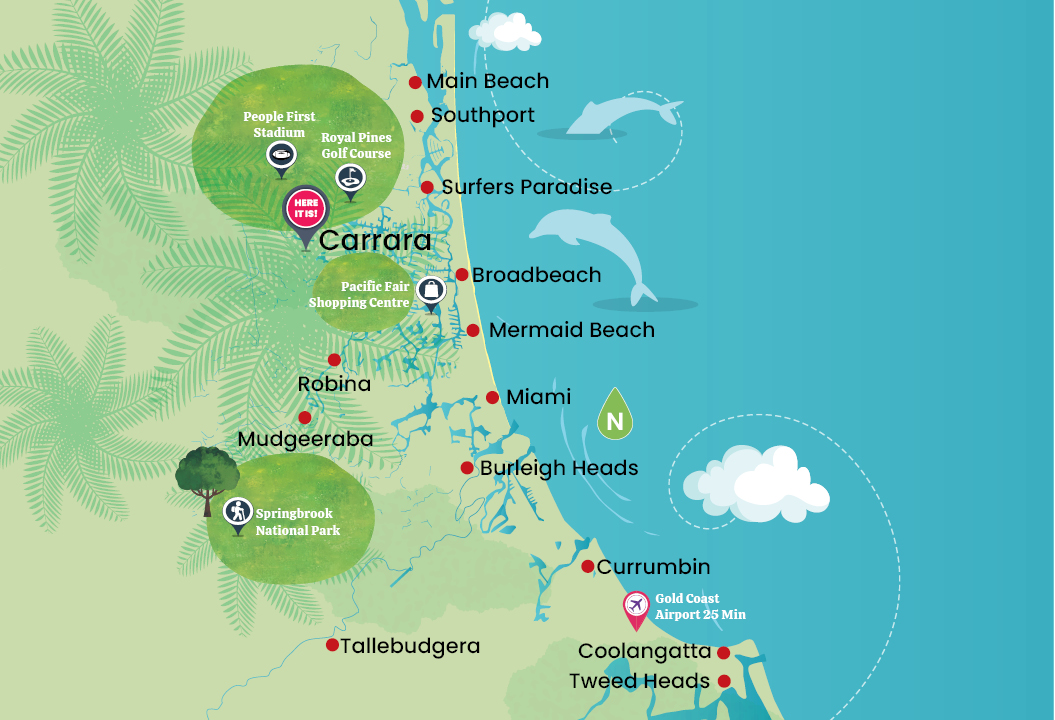 Carrara location Map