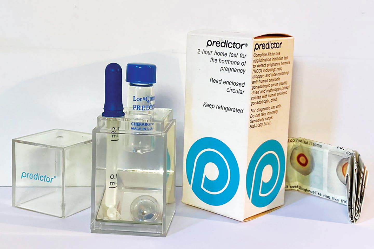 A photograph of Predictor, Crane’s early at-home pregnancy test.” title=