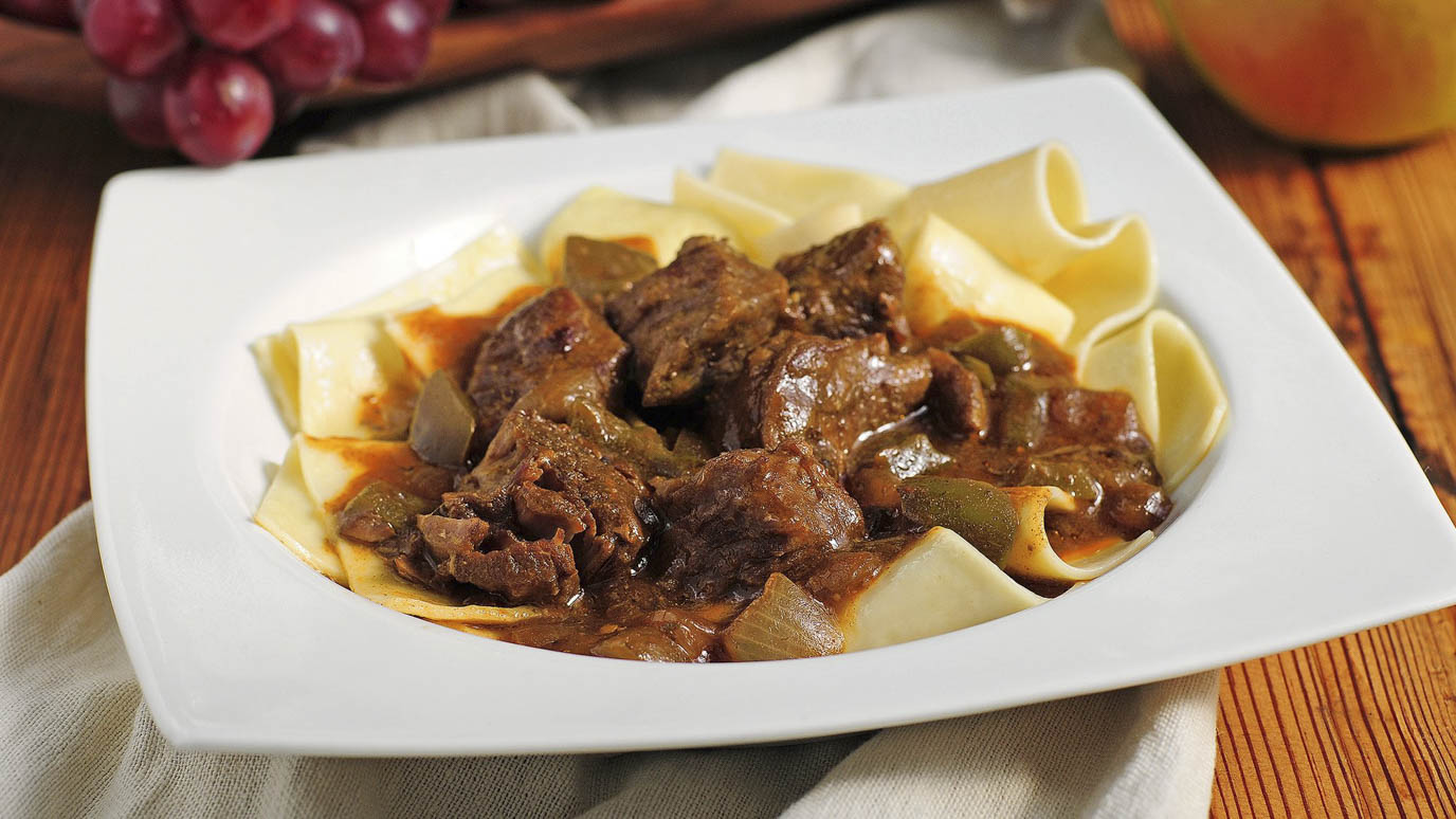 Plate of Beef Paprikash