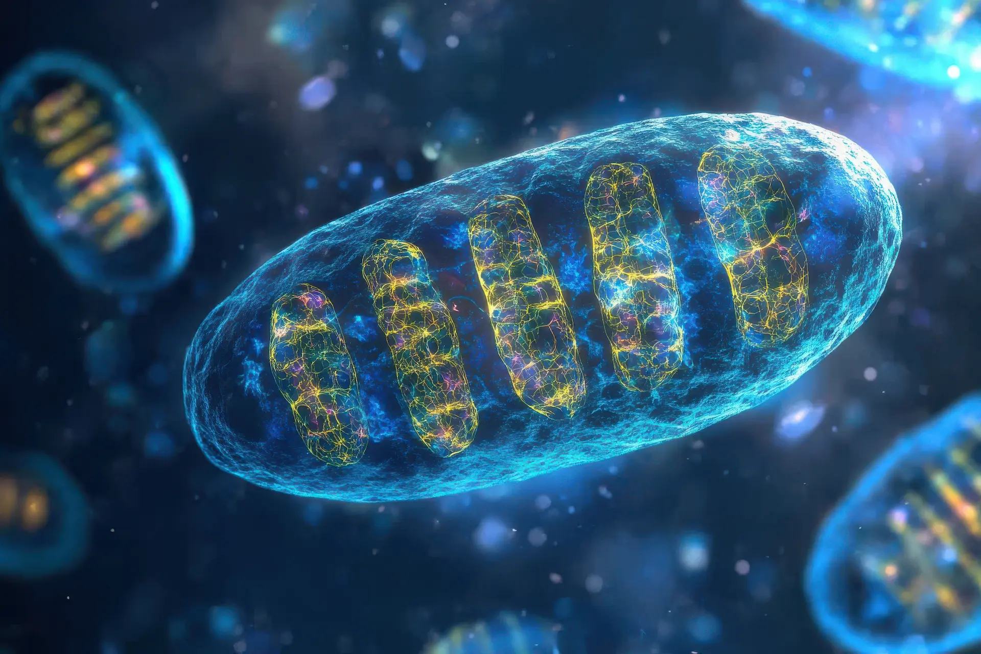 Digital image of mitochondria.