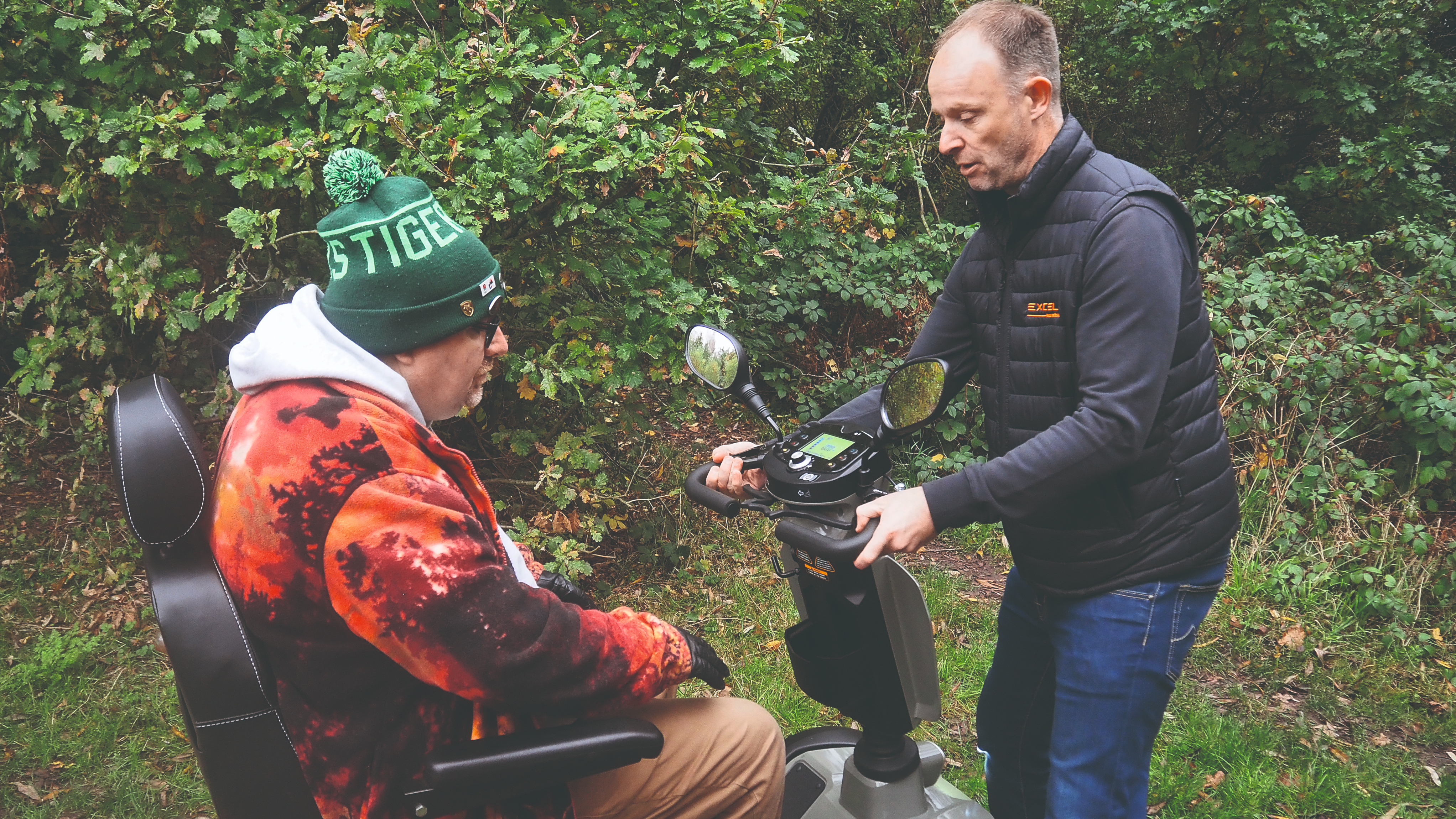 An image of Lee Bradley in the Excel Audax scooter