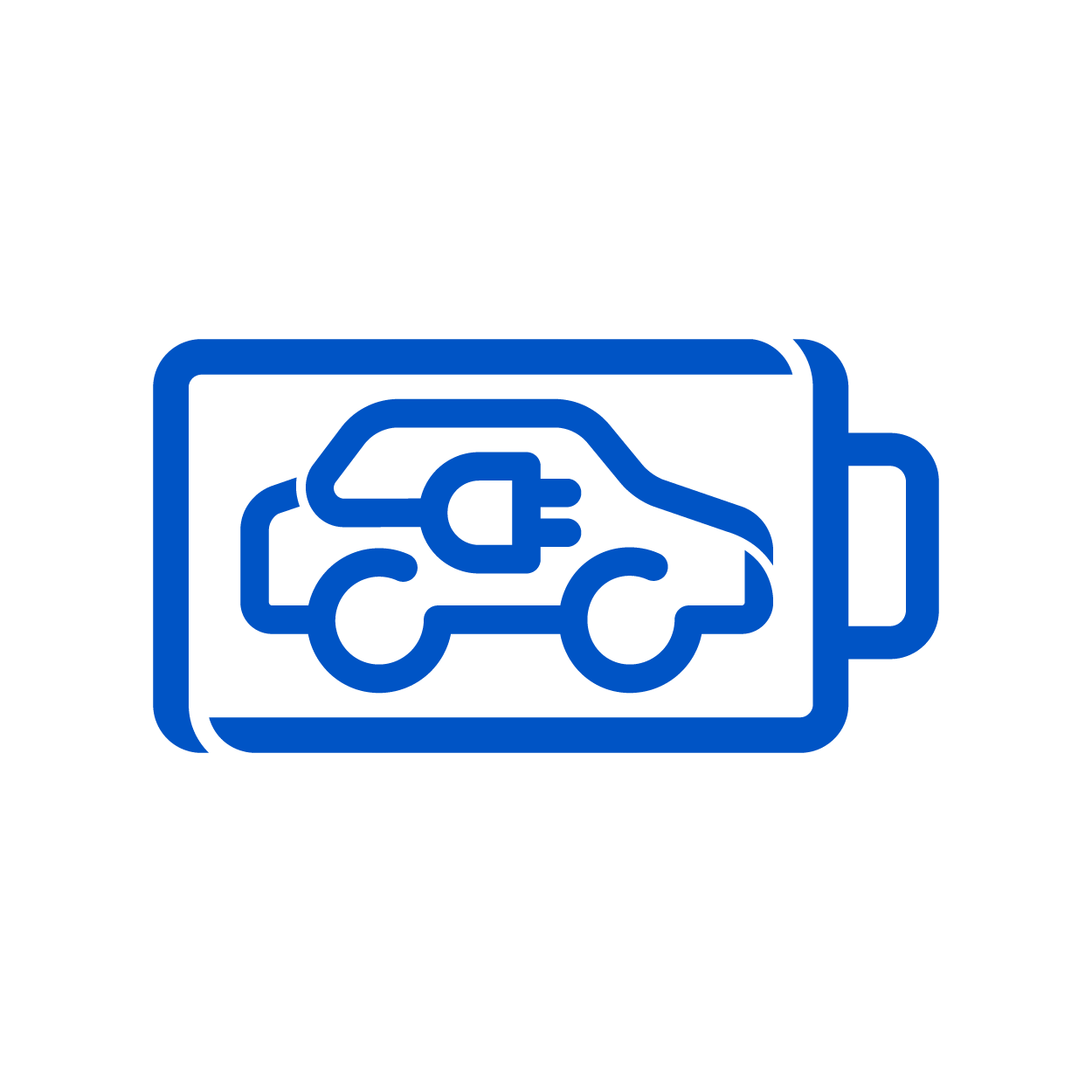 Blue icon of a mileage indicator warning light 