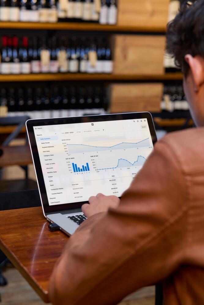 Printers Row Wine Shop using Square Analytics