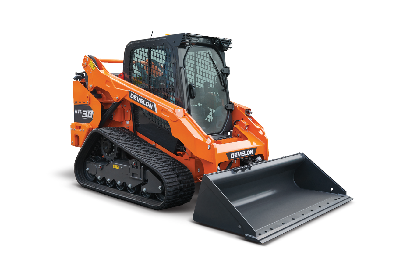 Cut out background of the DEVELON DTL30 compact track loader. 