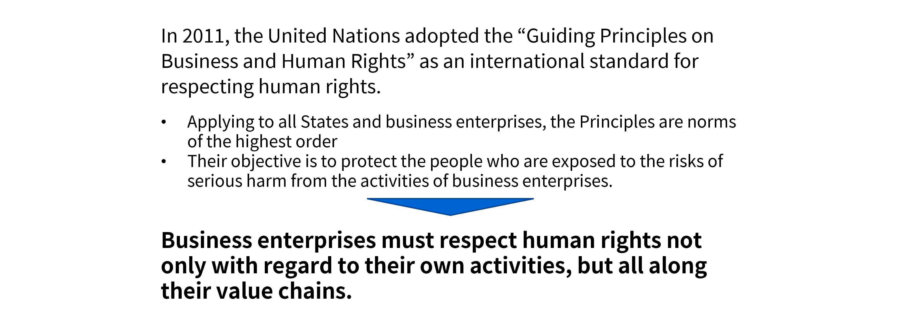 In a global society, respect for human rights is essential for doing business