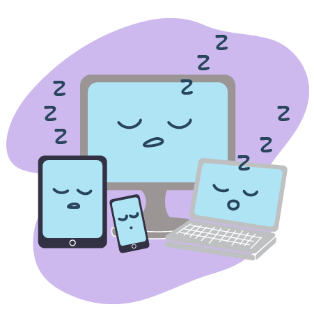 Turn off devices at least 30 minutes before bed