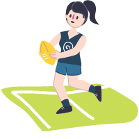 Person playing football