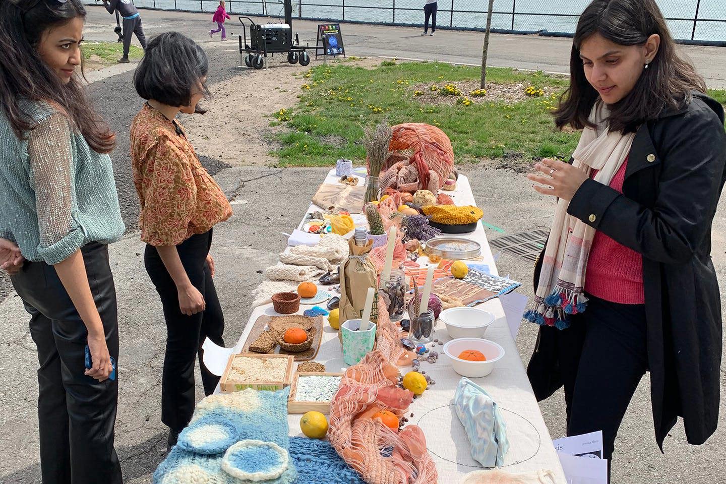 Community members  on Governors Island on Earth Day 2023. 