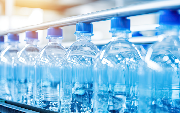 Bottles on Conveyor Line