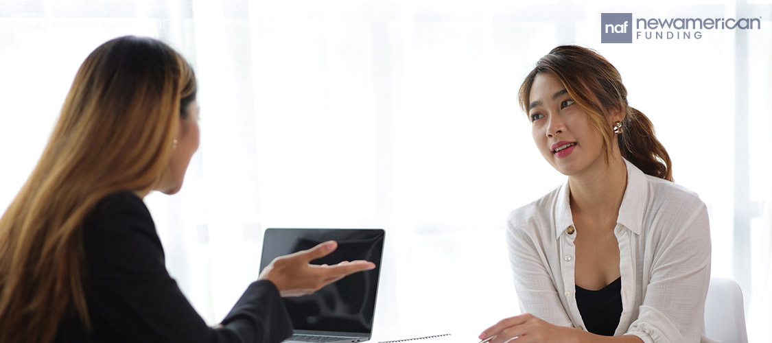 two women having a discussion