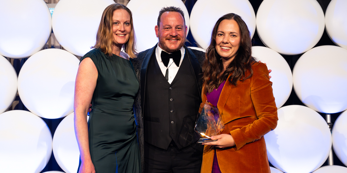 In this second photo from the same event, we see more detail regarding the achievement. Based on the file names and the visual evidence, this appears to be the CIPS ANZ (Australia & New Zealand) Excellence in Procurement Awards.