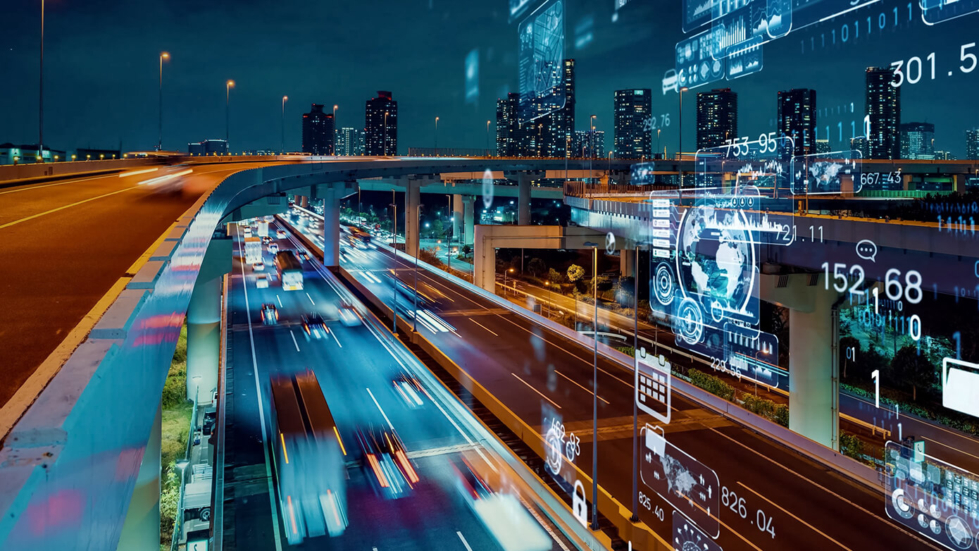 Abstract image of city scene.