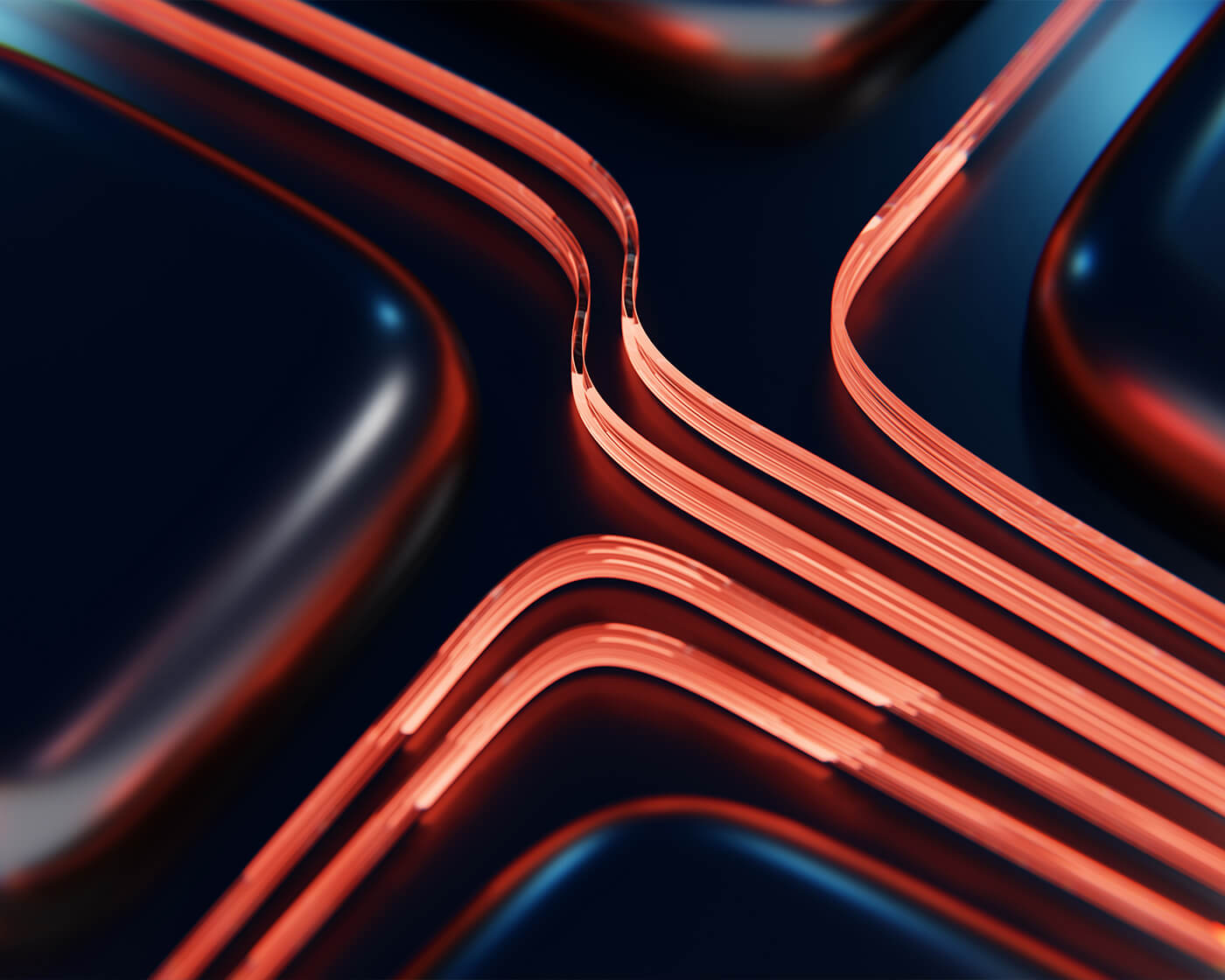 Abstrac image of curving lines.