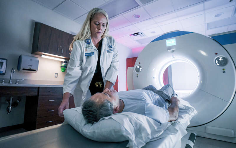 Patient undergoing a lung screening