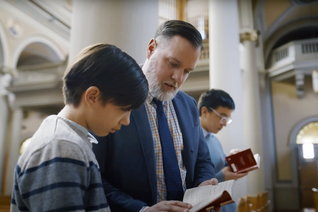 People reading scripture