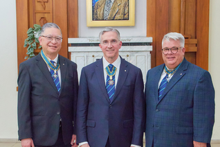 Knights of Columbus board meeting visit, Mass and installation of new board members at the Cathedral Dulce Nombre de Jesus in Caguas, Puerto Rico Oct. 11, 2024. (Photo by Miguel Angel)
