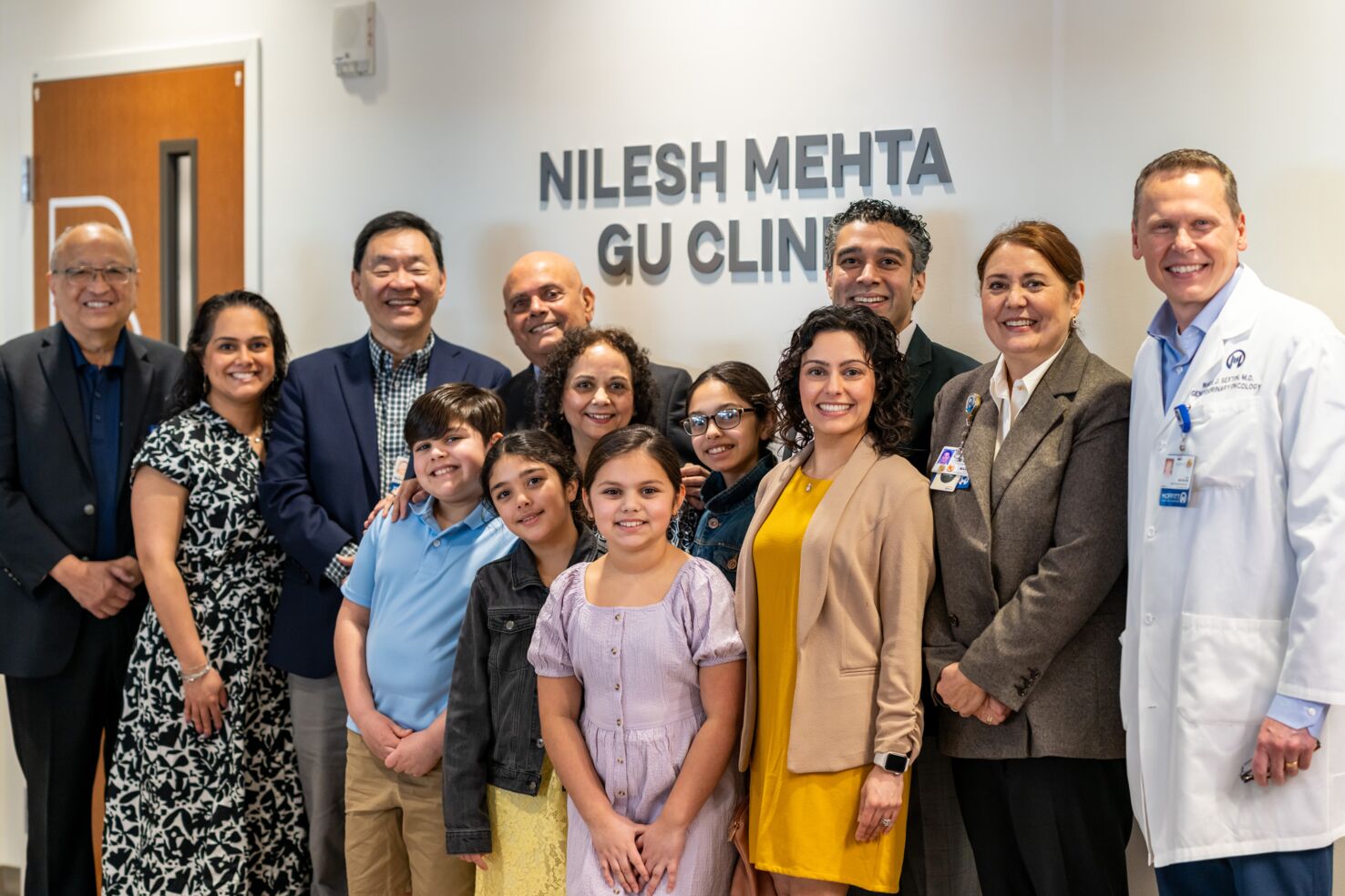 Moffitt donor Nilesh Mehta and family at the Nilesh Mehta Genitourinary Clinic naming event.