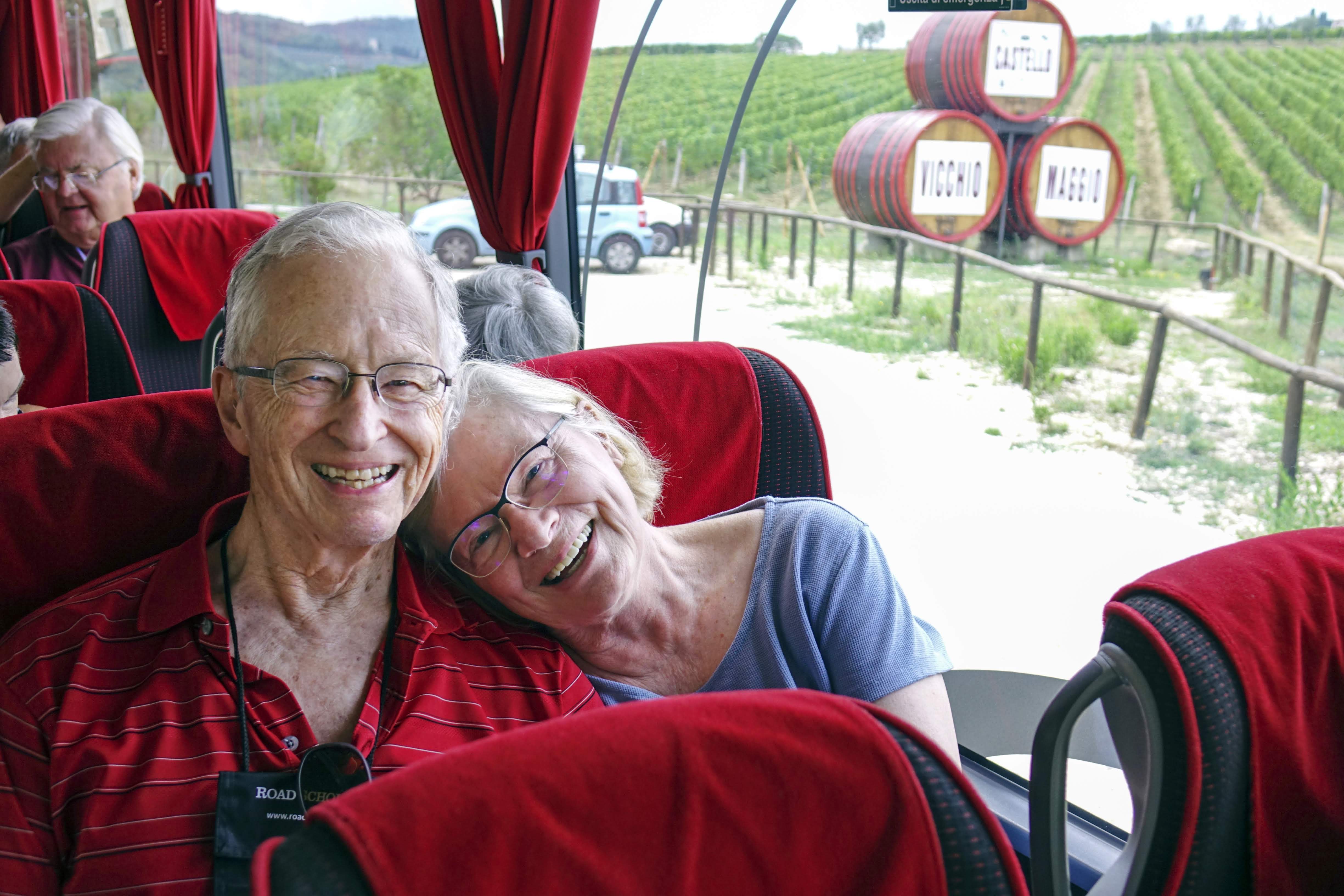 Couple on bus