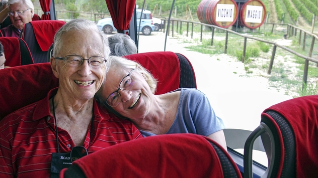 Couple on bus