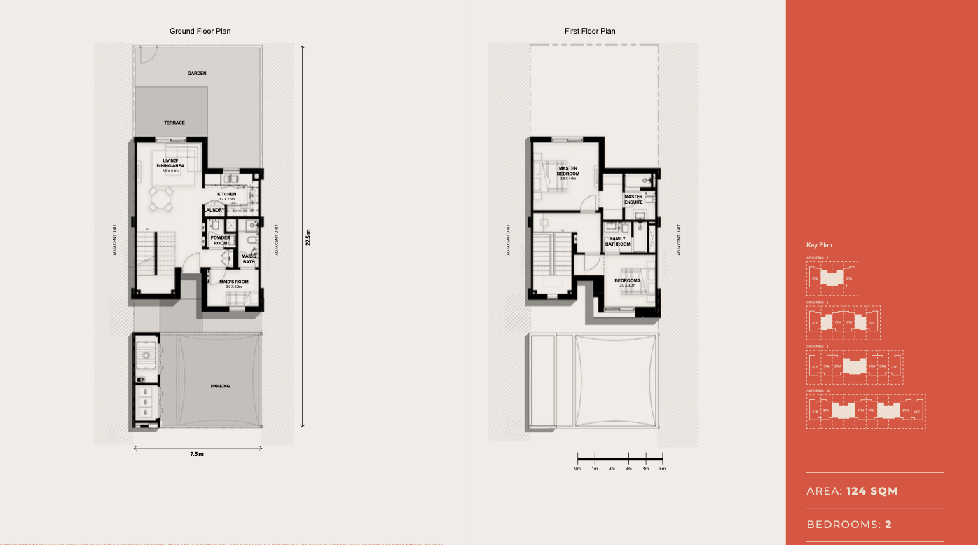 Grove Fountain Views 2 bedroom townhouse typeA floor plan