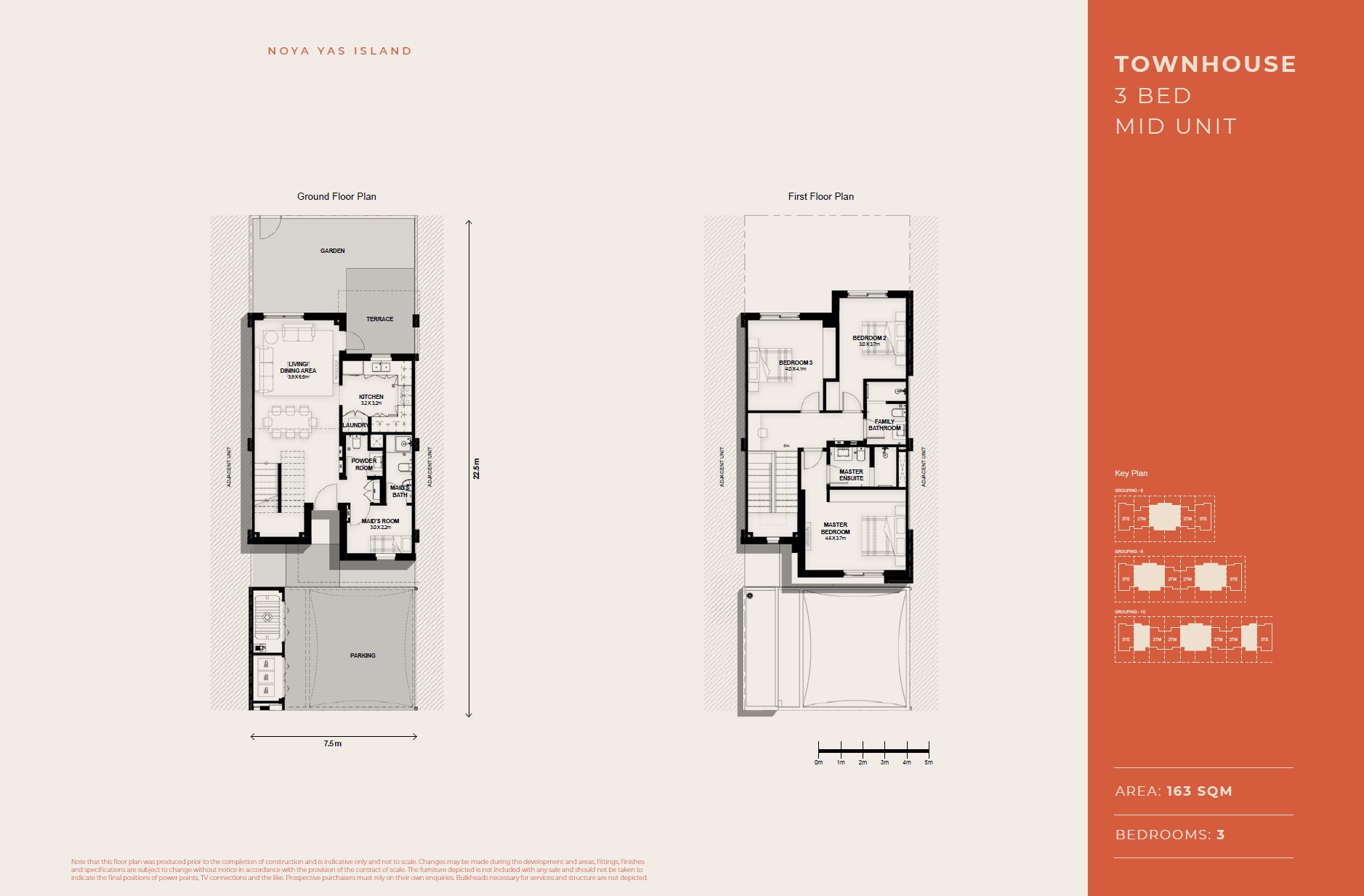Noya 3 bedroom townhouse typeb floor plan